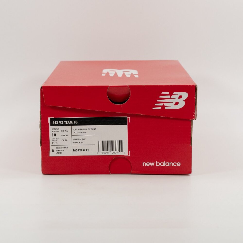 New Balance 442 V2 Team FG 'White' MS42FWT2 Leather Soccer Cleats Multi Size - Picture 10 of 10